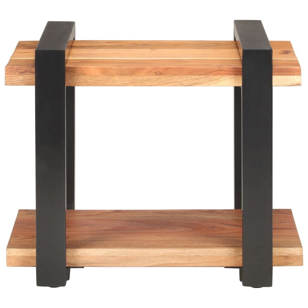 vidaXL Nightstand, Bedside Table for Home Bedroom, Nightstand Bedroom Furniture, Open Compartment Bed Table, Industrial, Solid Acacia Wood